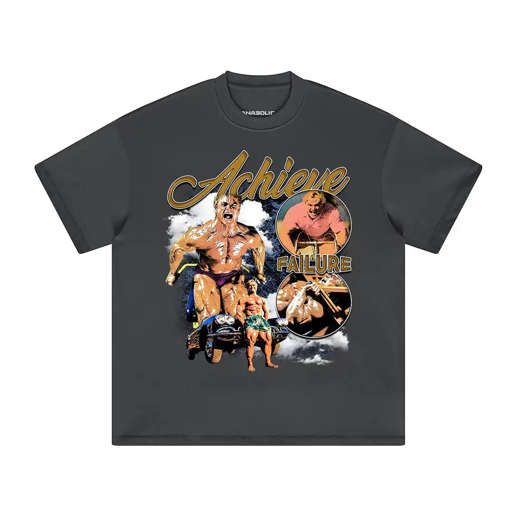 Achieve Failure Oversized Heavyweight T-shirt - Carbon Gray / Xs