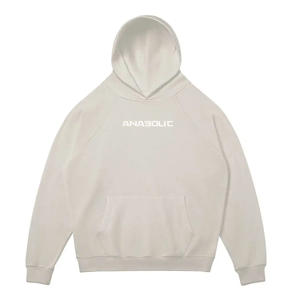 Anabolic Hoodie - White Logo (high-key) - Rice Apricot / s