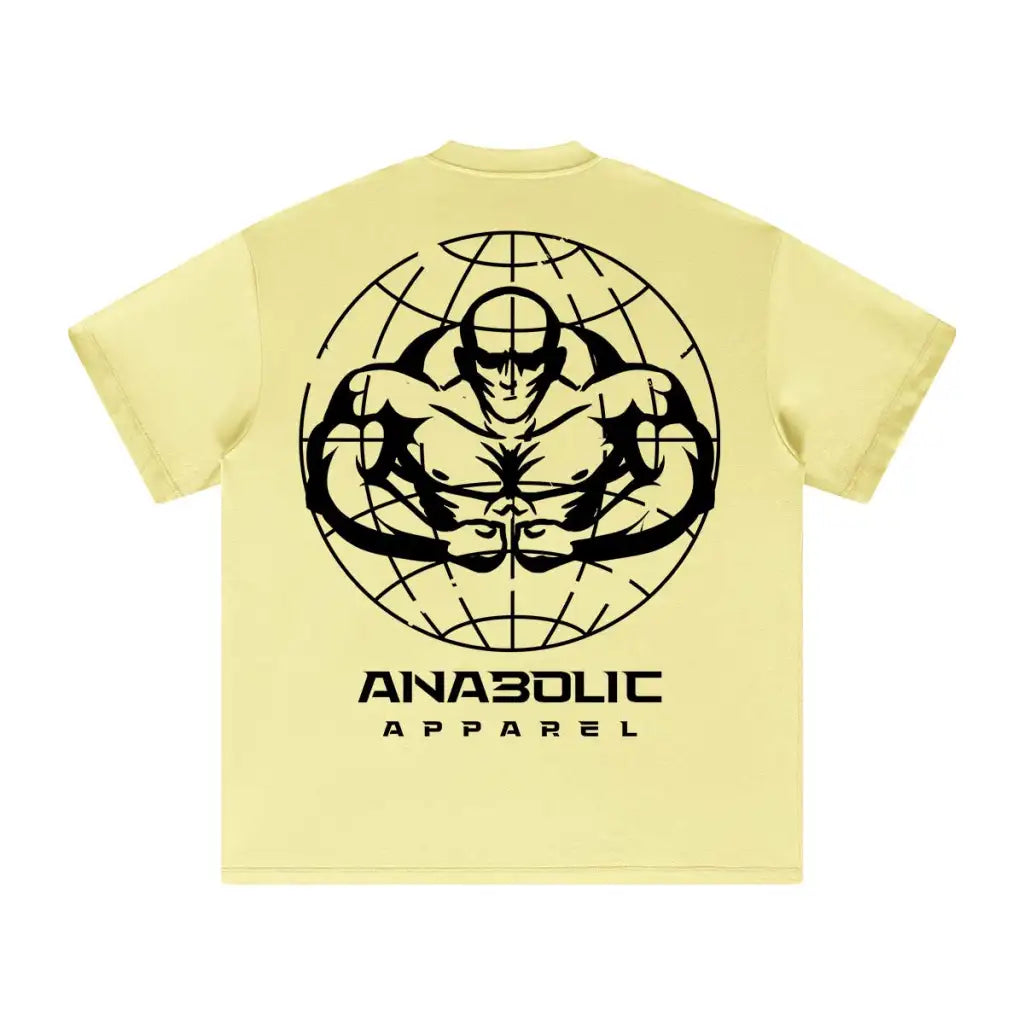 Anabolic Oversized Heavyweight T-shirt - Black Logo (high-key)