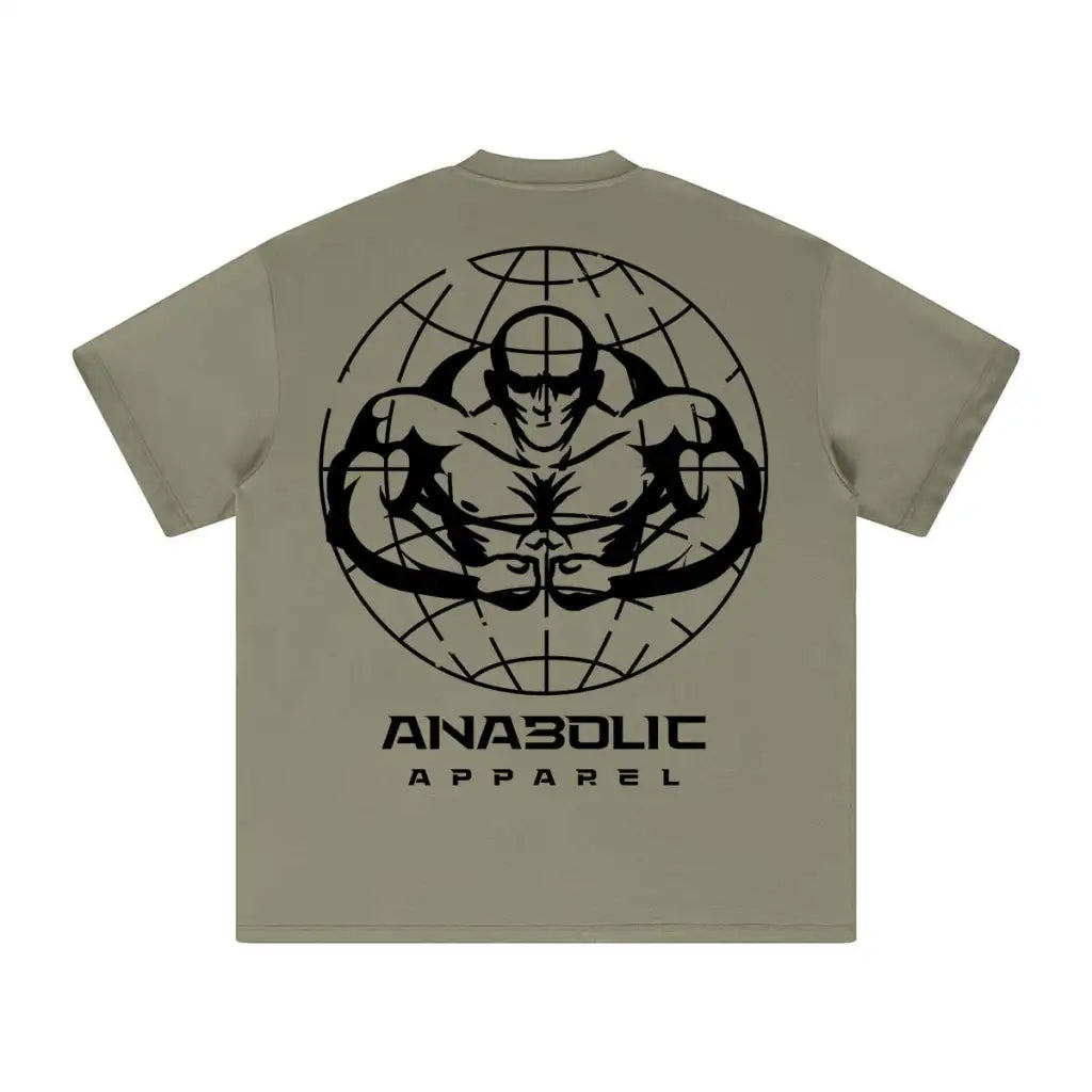 Anabolic Oversized Heavyweight T-shirt - Black Logo (high-key)