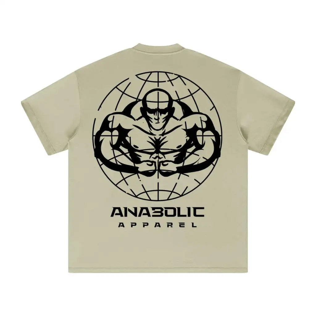 Anabolic Oversized Heavyweight T-shirt - Black Logo (high-key)