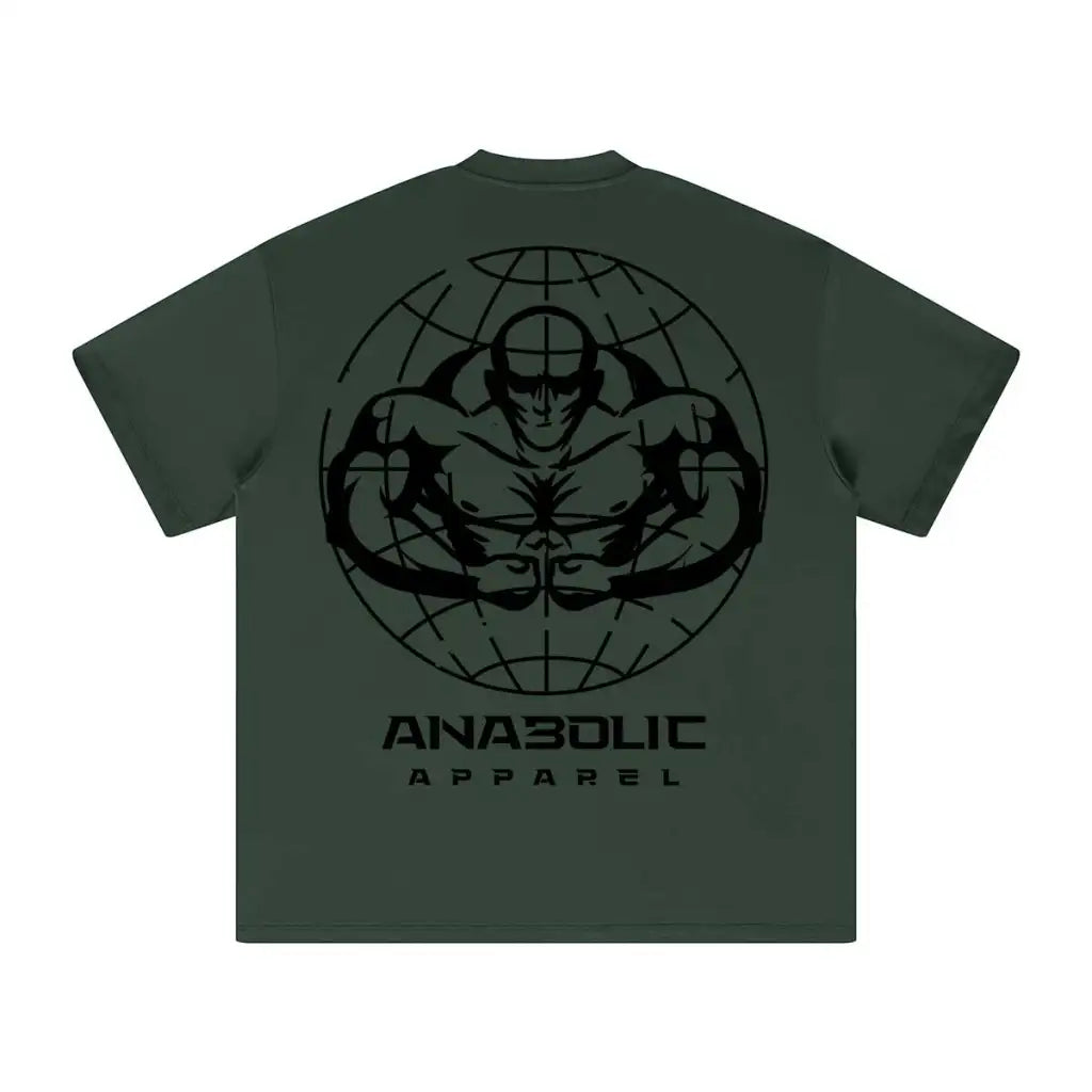 Anabolic Oversized Heavyweight T-shirt - Black Logo (high-key)