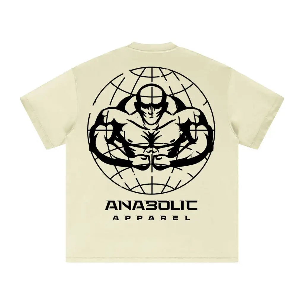 Anabolic Oversized Heavyweight T-shirt - Black Logo (high-key)