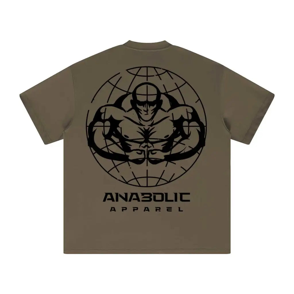 Anabolic Oversized Heavyweight T-shirt - Black Logo (high-key)