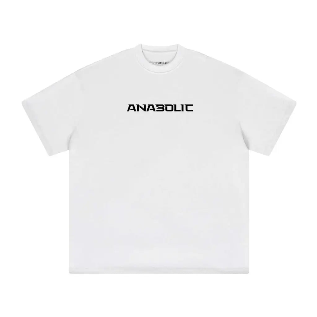 Anabolic Oversized Heavyweight T-shirt - Black Logo (high-key) - White / Xs