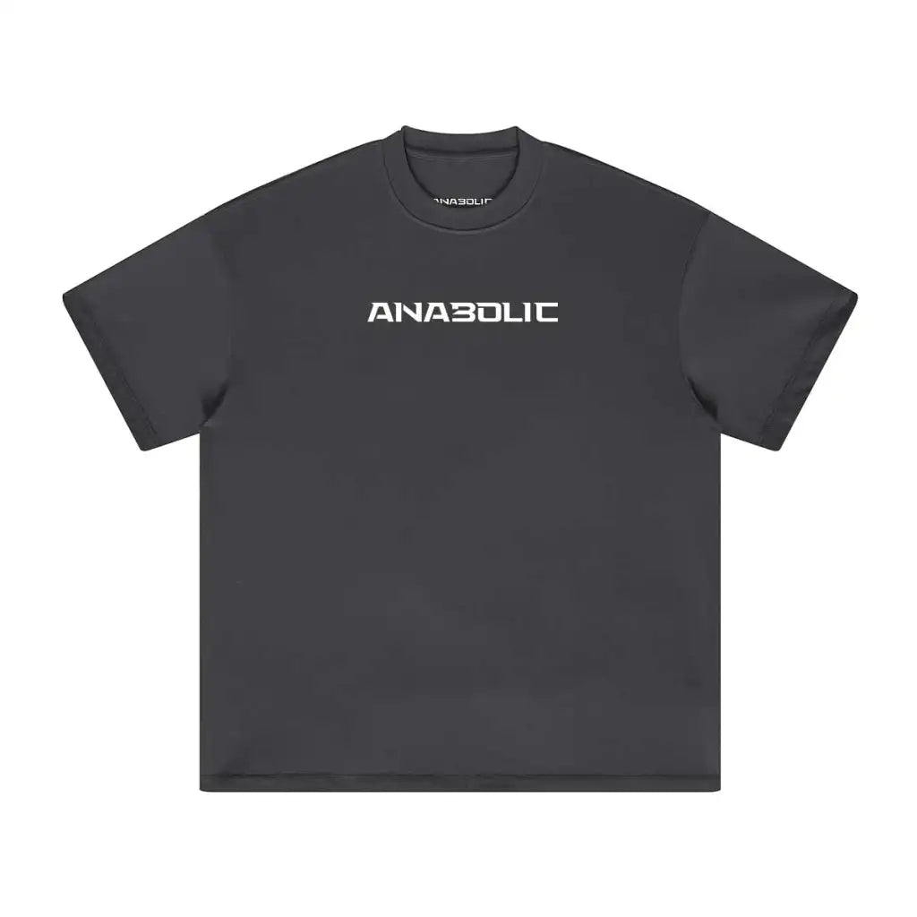 Anabolic Oversized Heavyweight T-shirt - White Logo (high-key) - Carbon Gray / Xs