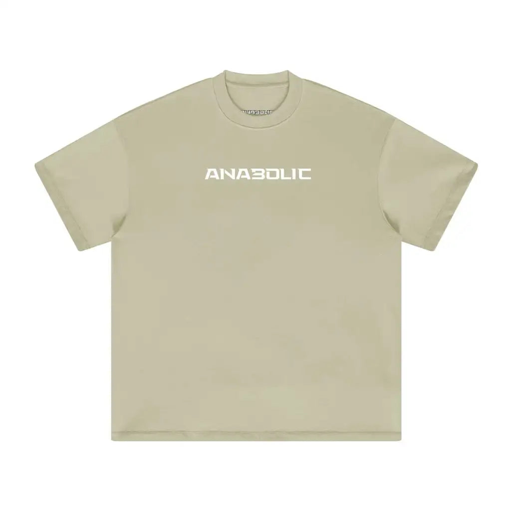 Anabolic Oversized Heavyweight T-shirt - White Logo (high-key) - Pastel Gray / Xs