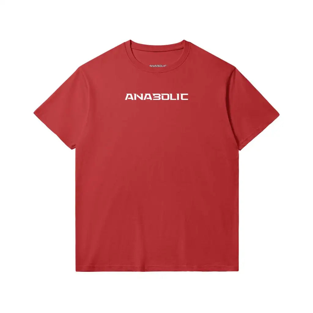 Anabolic Slim Fit Heavyweight T-shirt - White Logo (high-key) - Red / Xs