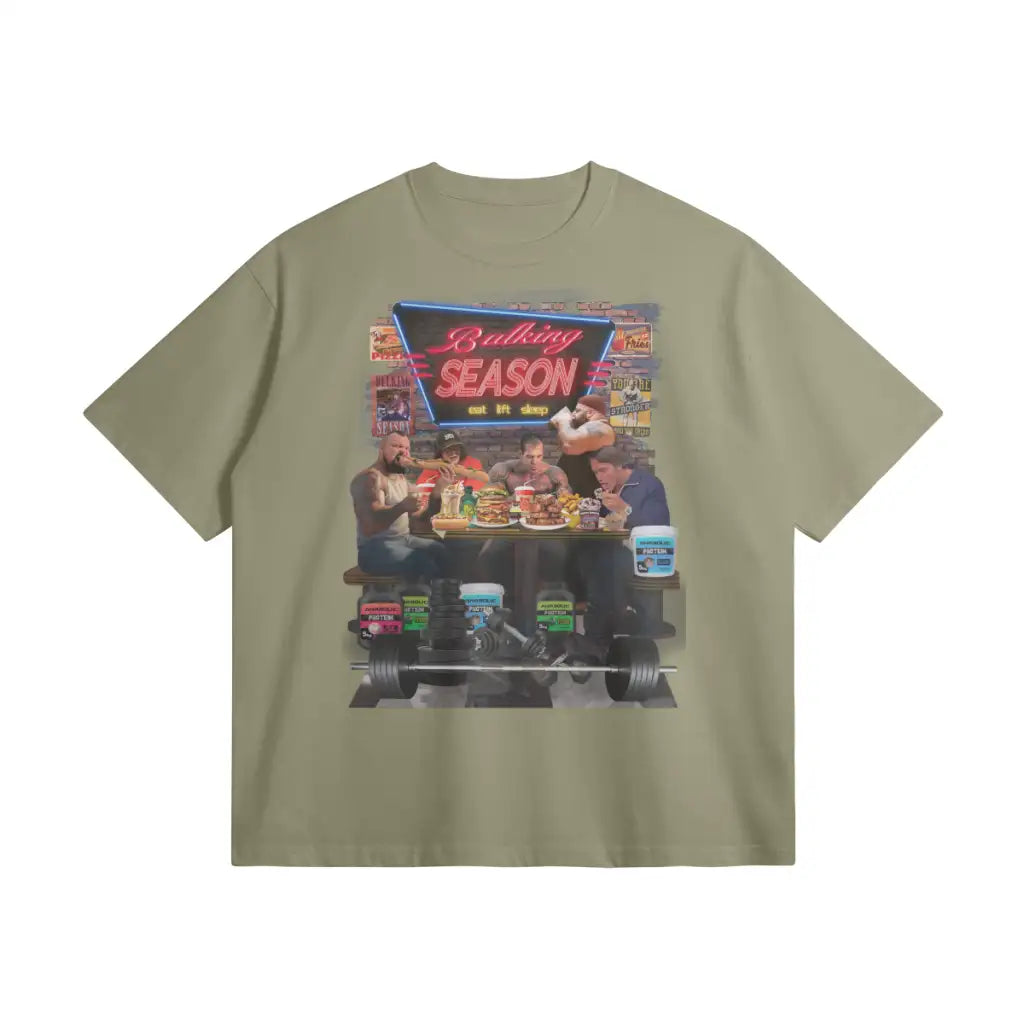 Bulking Season | Oversized Heavyweight T - shirt - Artichoke / Xs