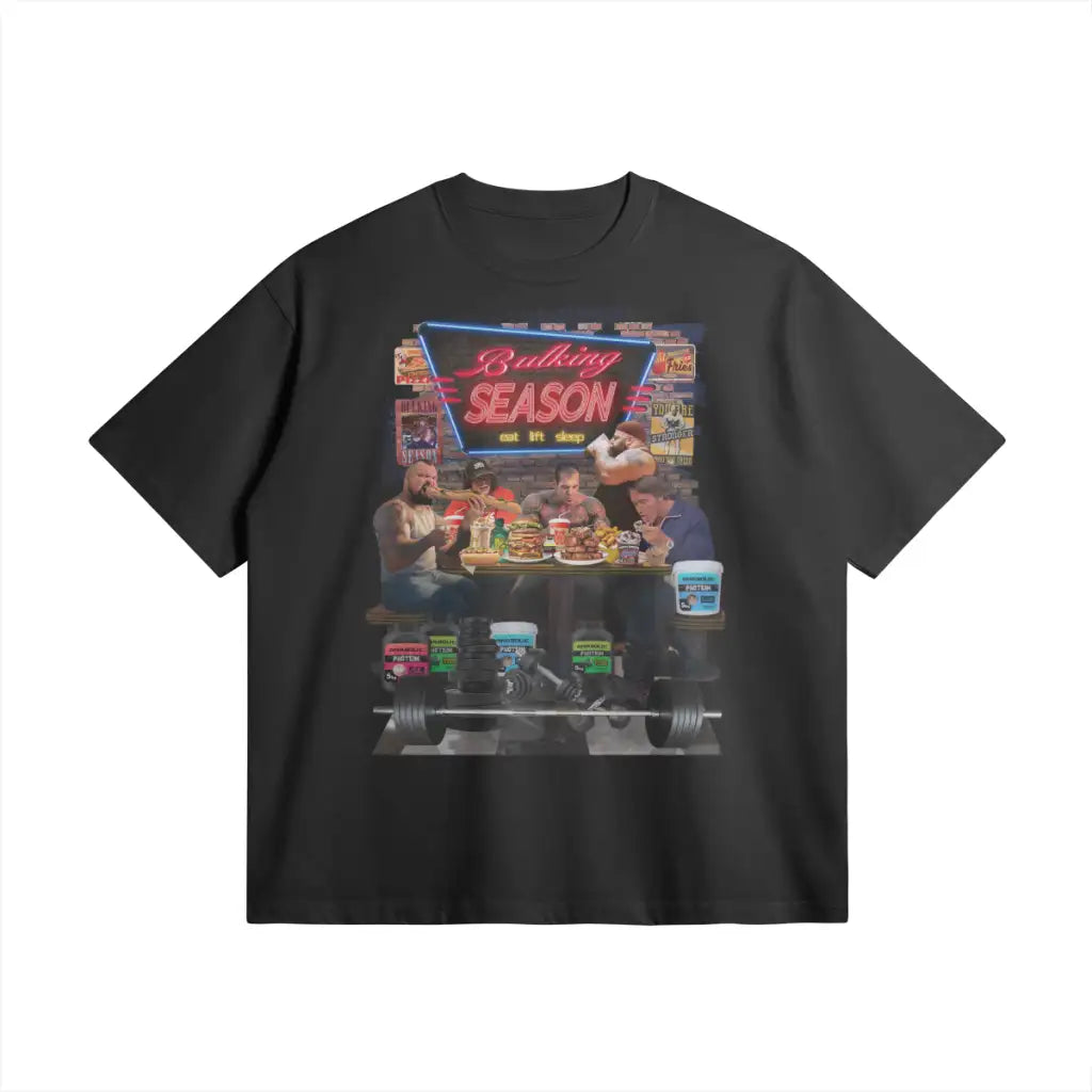 Bulking Season | Oversized Heavyweight T - shirt - Black / Xs
