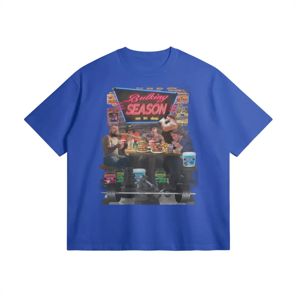 Bulking Season | Oversized Heavyweight T - shirt - Cerulean Blue / Xs