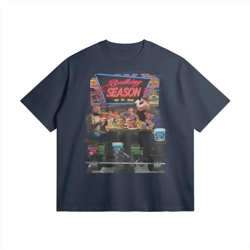 Bulking Season | Oversized Heavyweight T - shirt - Regal Blue / Xs