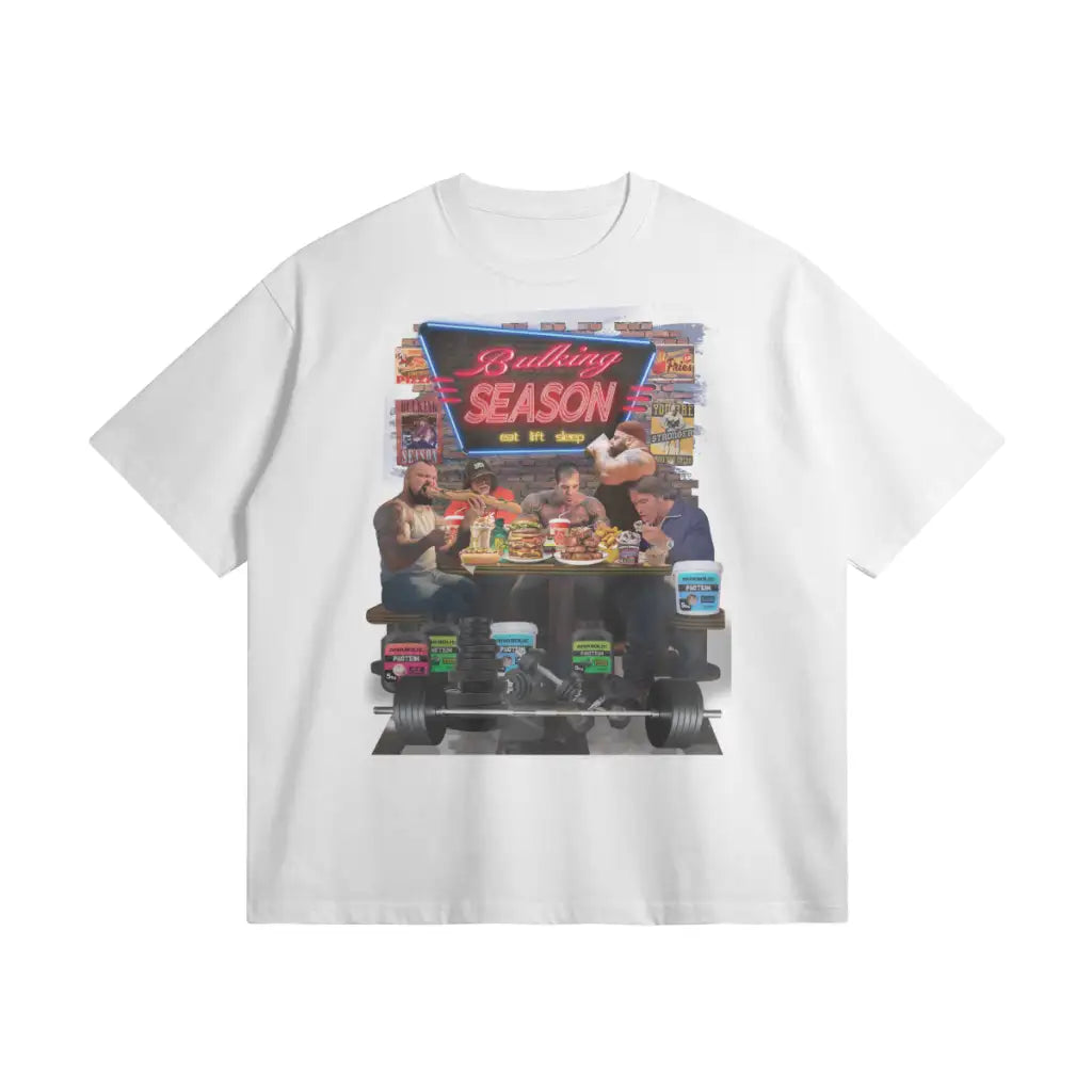 Bulking Season | Oversized Heavyweight T - shirt - White / Xs