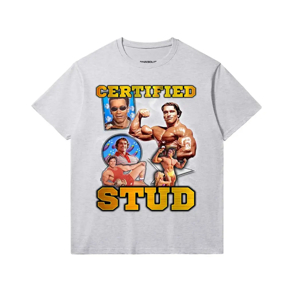 Certified Stud | Slim Fit Heavyweight T - shirt - Medium Heather Gray / Xs