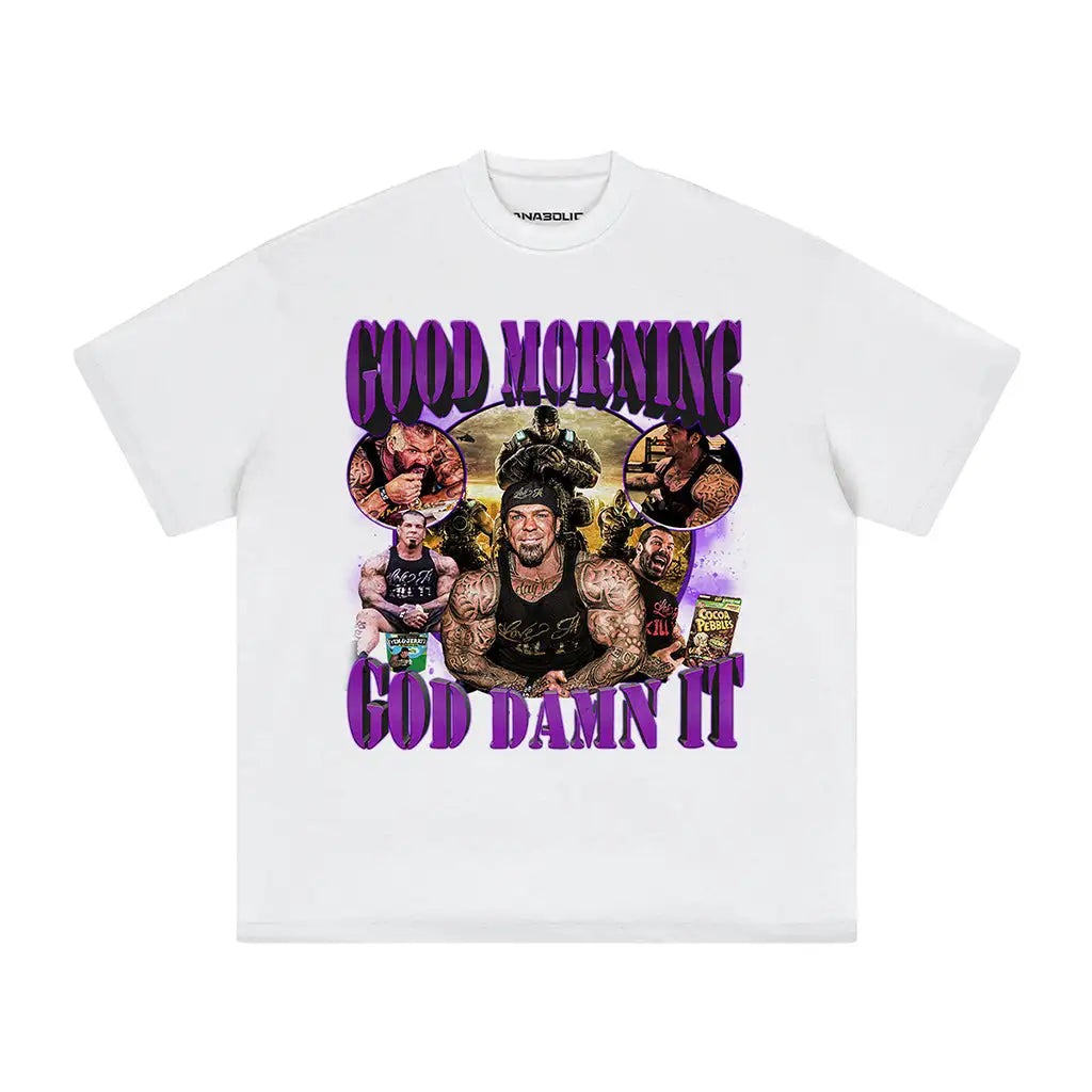 Good Morning | Oversized Heavyweight T - shirt - White / Xs