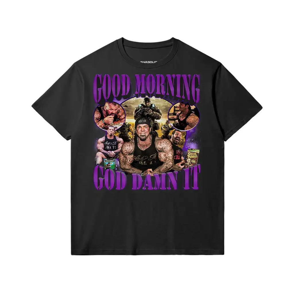 Good Morning - Slim Fit Heavyweight T-shirt - Black / Xs