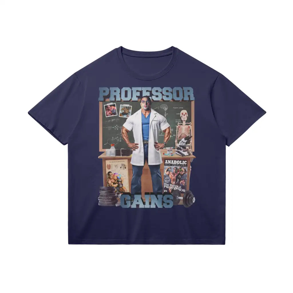 Professor Gains | T - shirt - Dark Navy / Xs