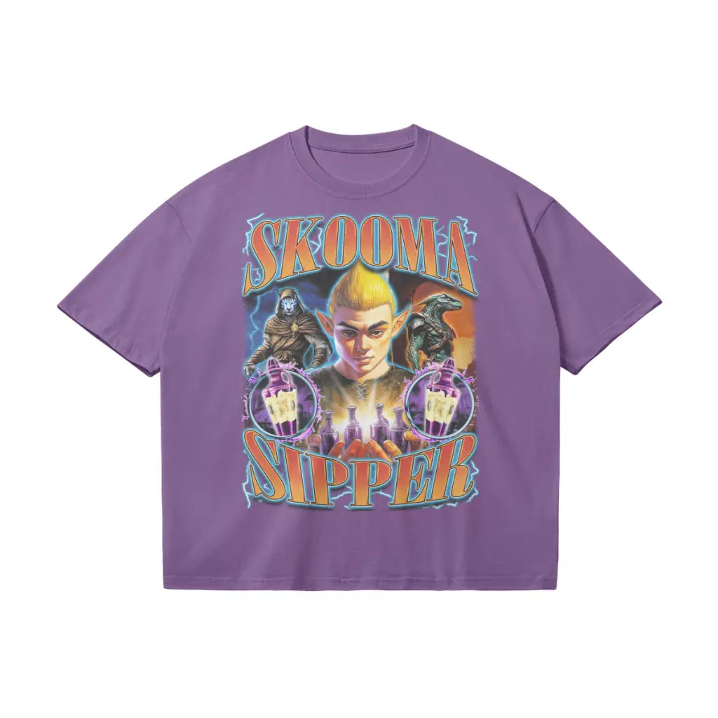Skooma Sipper | Heavyweight Oversized T-shirt - Purple Haze / s