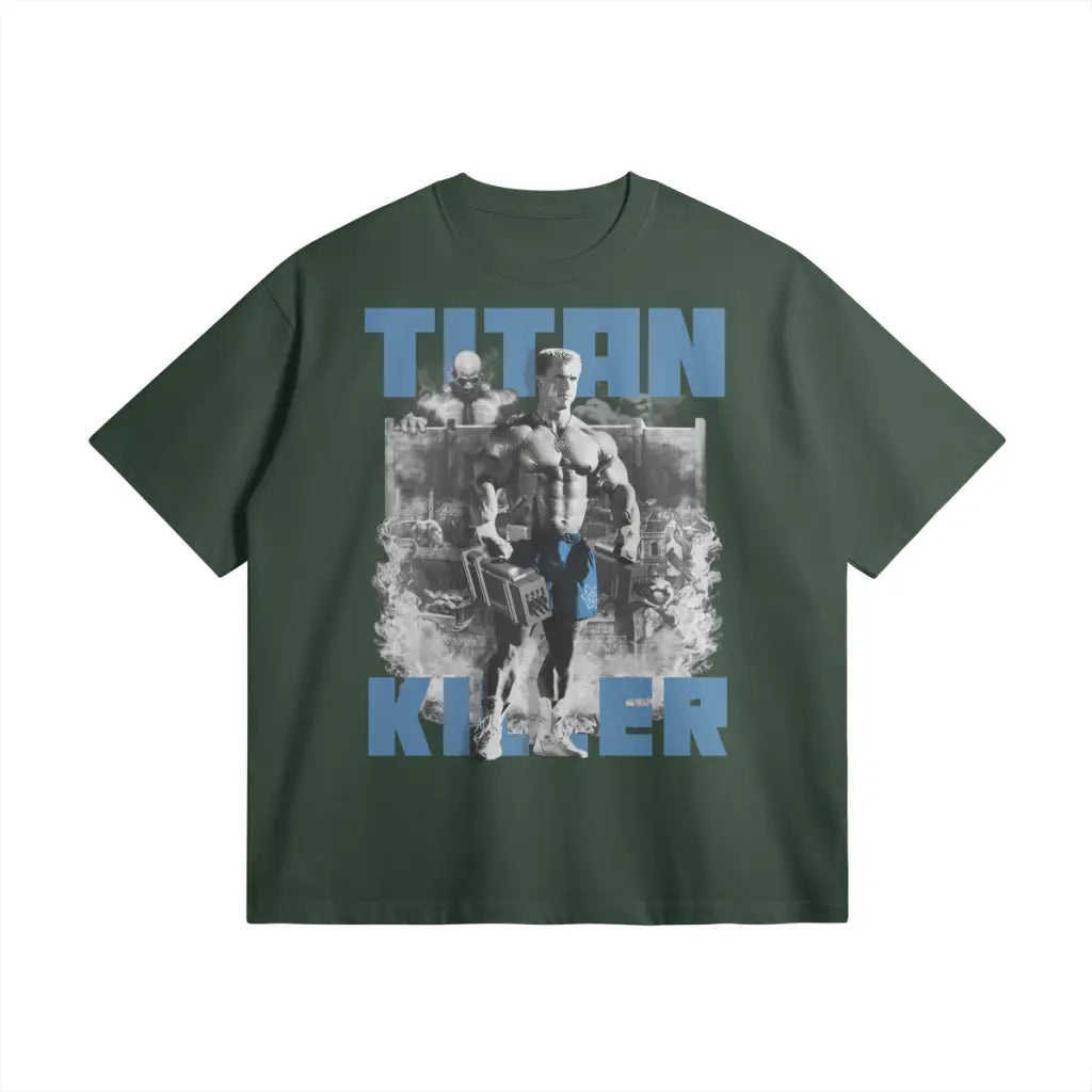 Titan Killer | Oversized Heavyweight T-shirt - Cactus Green / Xs