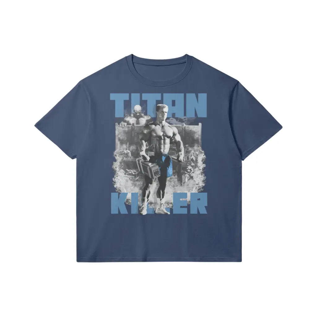 Titan Killer | Slim Fit Heavyweight T-shirt - Dark Navy / Xs