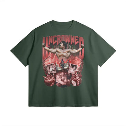 Uncrowned S1 | Mm | Oversized Heavyweight T - shirt - Cactus Green / Xs