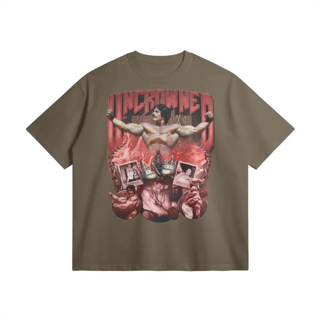 Uncrowned S1 | Mm | Oversized Heavyweight T - shirt - Dark Taupe / Xs