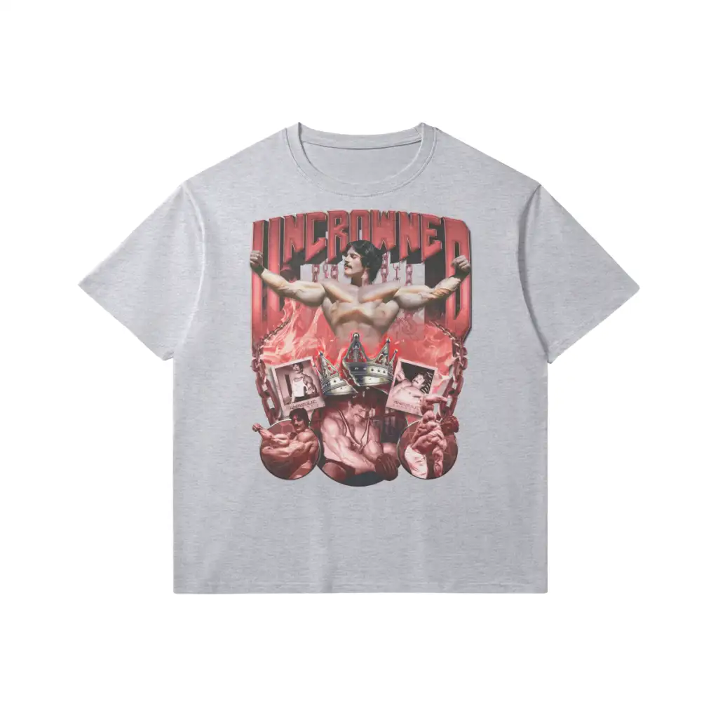 Uncrowned S1 | Mm Slim Fit Heavyweight T - shirt - Medium Heather Gray / Xs