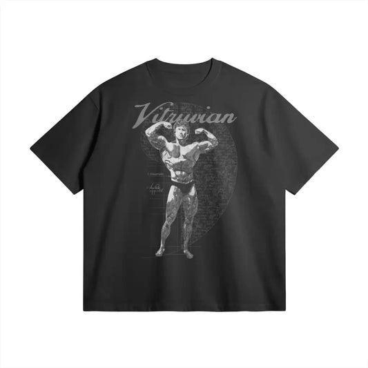 Vitruvian | Oversized Heavyweight T - shirt - Black / Xs