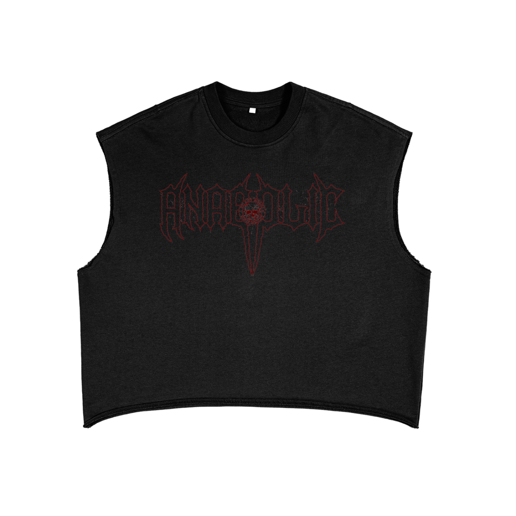 HELLFIRE - Retro Tank (Crimson Red Print)