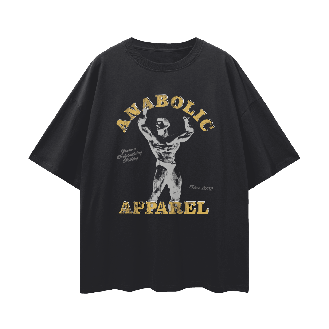 Mentzer Drop Shoulder T-shirt - Yellow & White - Black Beauty / s