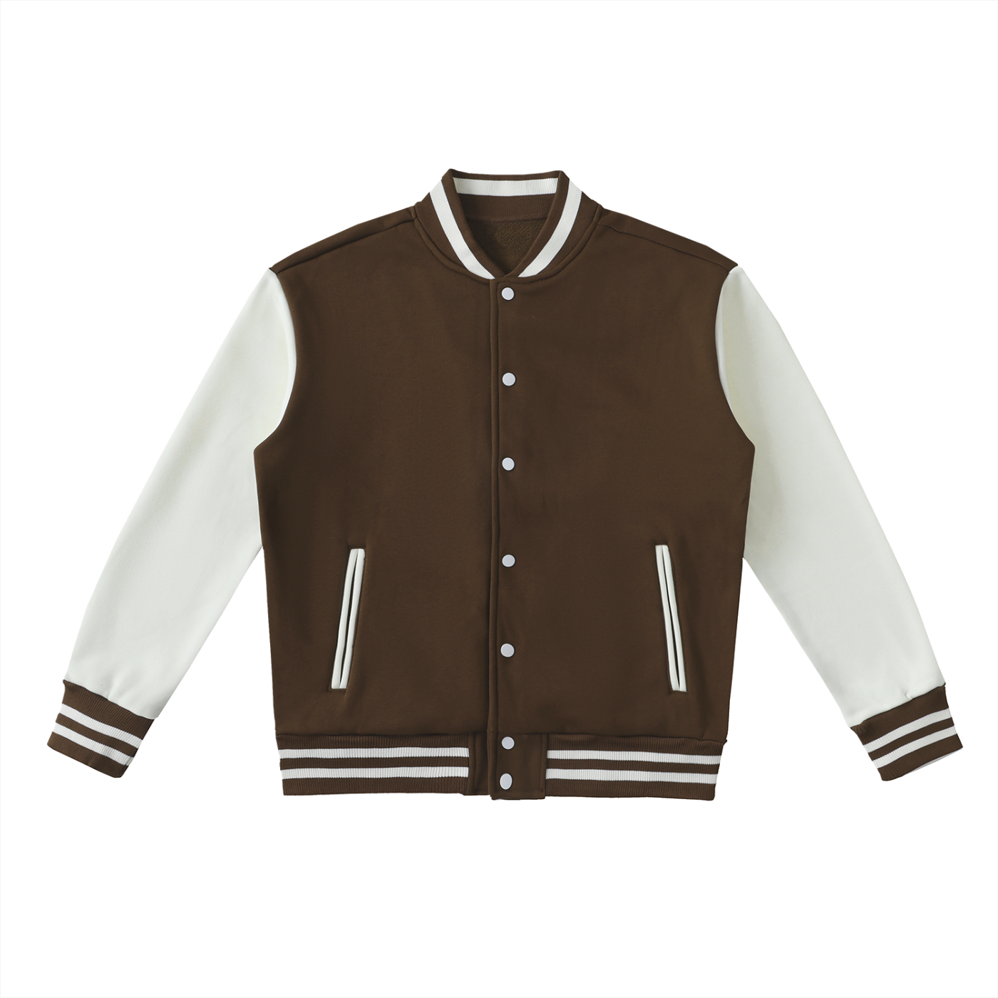 Golden Era Varsity Jacket - Coffee with White / Xs