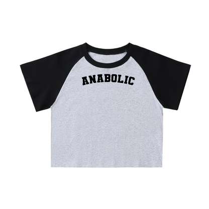 Golden Era Crop Top (women) - Gray with Black / s