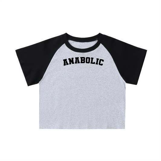 Golden Era Crop Top (women) - Gray with Black / s