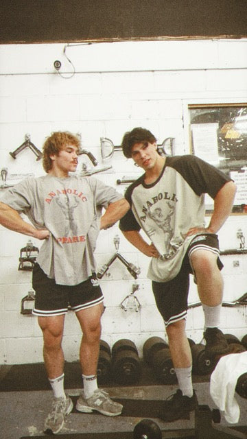 Mentzer Drop Shoulder T-shirt - Grey & Red