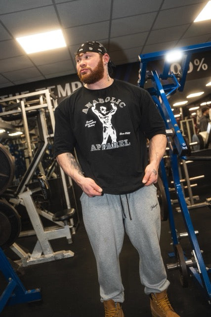 Mentzer Drop Shoulder T-shirt - Grey & White