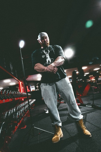 Mentzer Drop Shoulder T-shirt - Grey & White