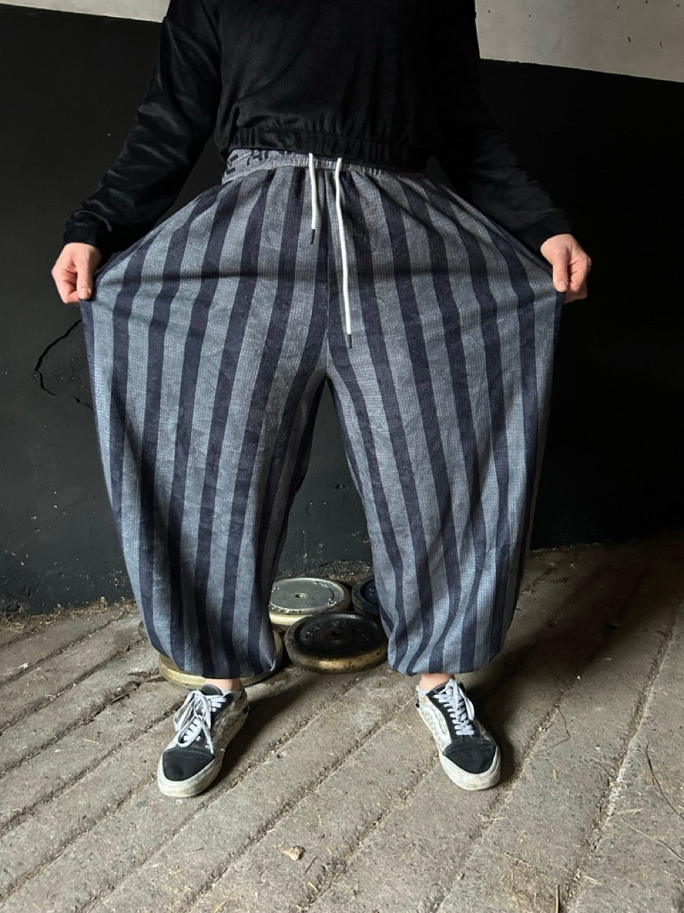 Bodybuilding Pants | Black & Grey