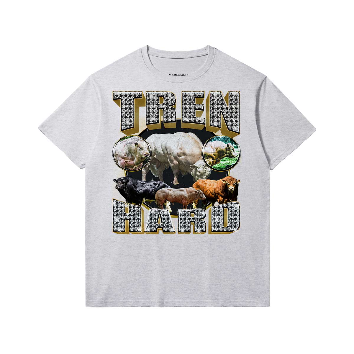 Tren Hard | Slim Fit Heavyweight T-shirt - Medium Heather Gray / Xs