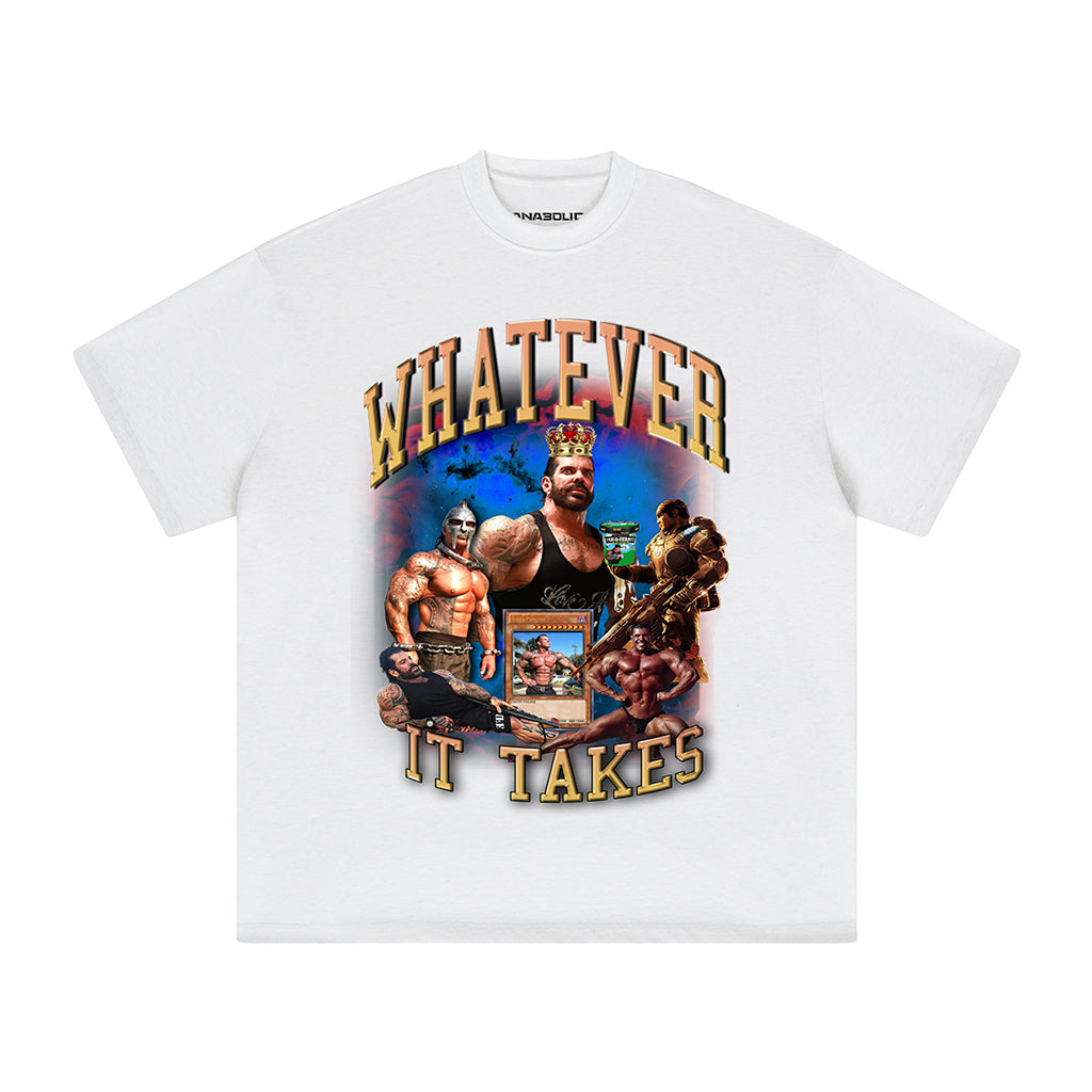 Whatever it Takes | Oversized Heavyweight T-shirt - White / Xs