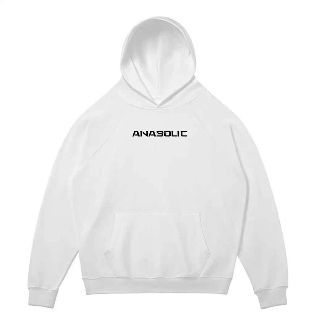 Anabolic Hoodie - Black Logo (high-key) - White / s