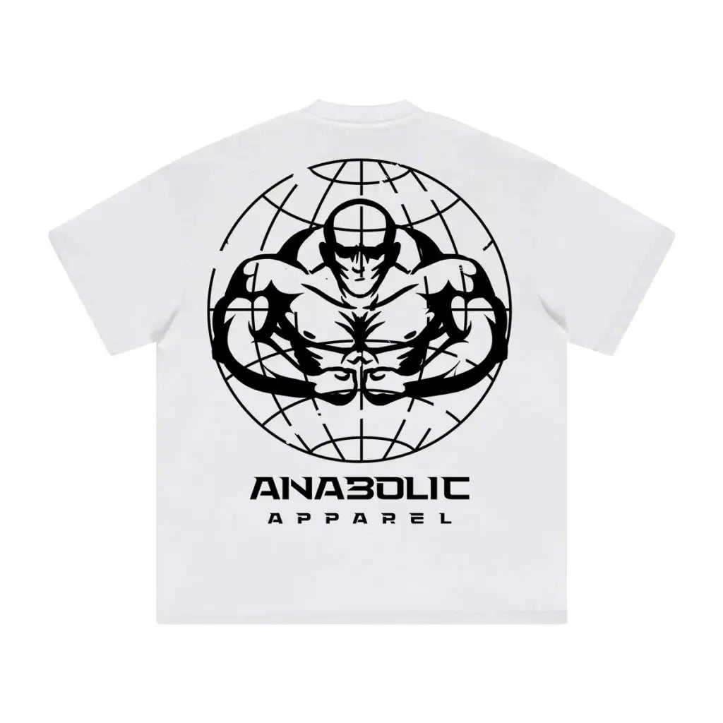 Anabolic Oversized Heavyweight T-shirt - Black Logo (high-key)