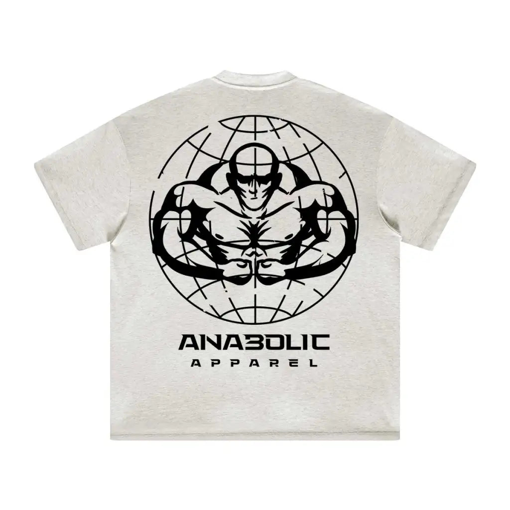 Anabolic Oversized Heavyweight T-shirt - Black Logo (high-key)