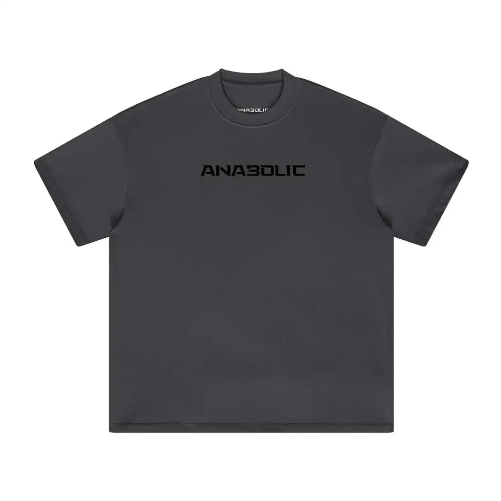Anabolic Oversized Heavyweight T-shirt - Black Logo (high-key) - Carbon Gray / Xs