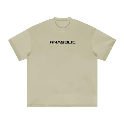 Anabolic Oversized Heavyweight T-shirt - Black Logo (high-key) - Pastel Gray / Xs