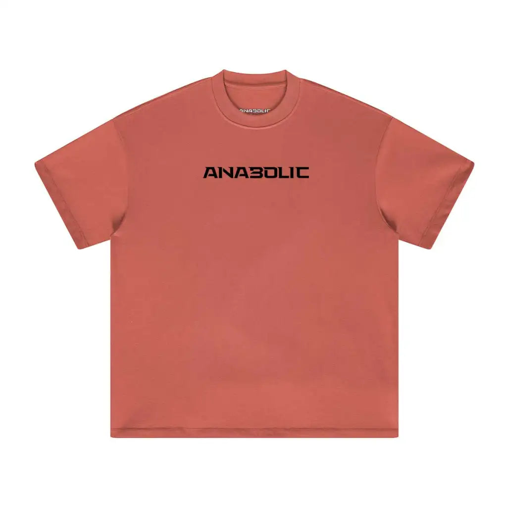 Anabolic Oversized Heavyweight T-shirt - Black Logo (high-key) - Salmon / Xs
