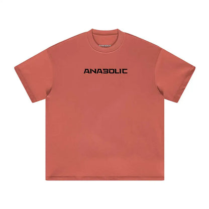 Anabolic Oversized Heavyweight T-shirt - Black Logo (high-key) - Salmon / Xs