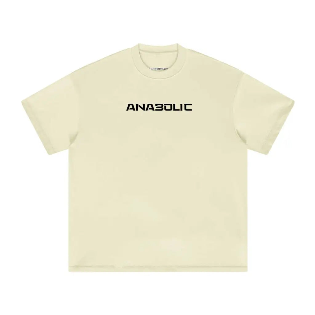 Anabolic Oversized Heavyweight T-shirt - Black Logo (high-key) - White Rock / Xs