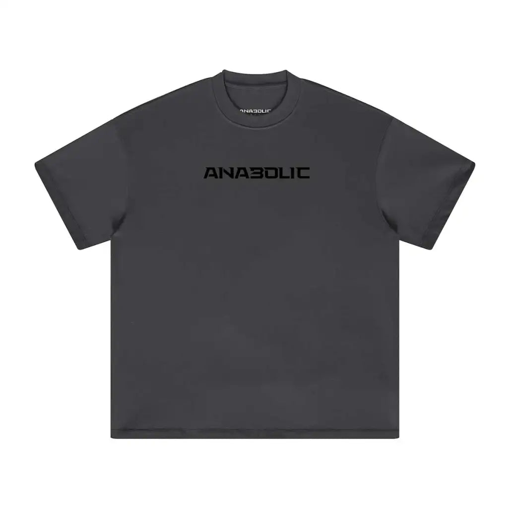 Anabolic Oversized Heavyweight T-shirt - Black Logo (low-key) - Carbon Gray / Xs