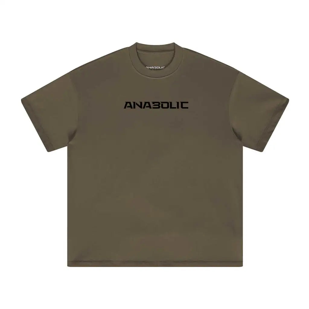 Anabolic Oversized Heavyweight T-shirt - Black Logo (low-key) - Dark Taupe / Xs