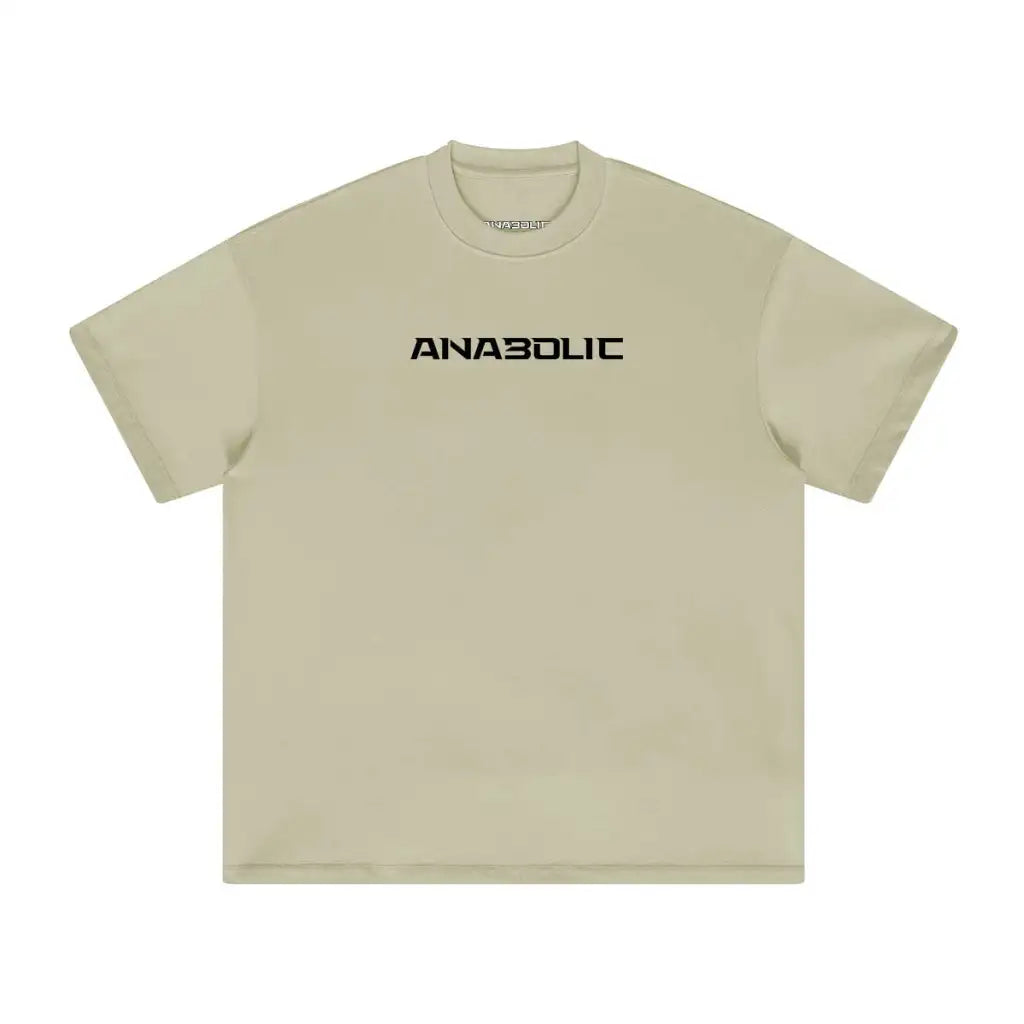Anabolic Oversized Heavyweight T-shirt - Black Logo (low-key) - Pastel Gray / Xs